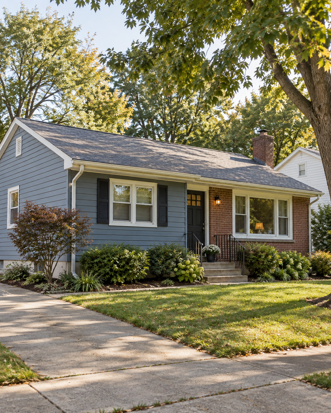 A modest South Jersey neighborhood home exterior